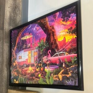 Vibrant Desert Scene Framed Art